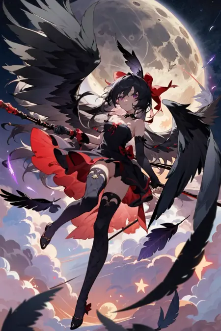 dynamic wings and landing pose | 更动态的翅膀 飞行姿势 人+鸟