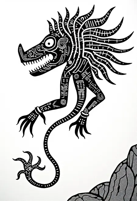 Ink Ahuizotl - [FLUX / SDXL]