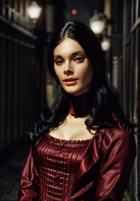 Masterpiece, best quality, MartinaBeswick, long straight black hair, standing, close-up, outside, 18th century London, Dark Alley, fog, (stunning and elegant 18th century red dress:1.2), sharp focus, highly detailed, 4k uhd, cinematic lighting, <lora:MartinaBeswick-15:1>, <lora:LowRA:0.6>,