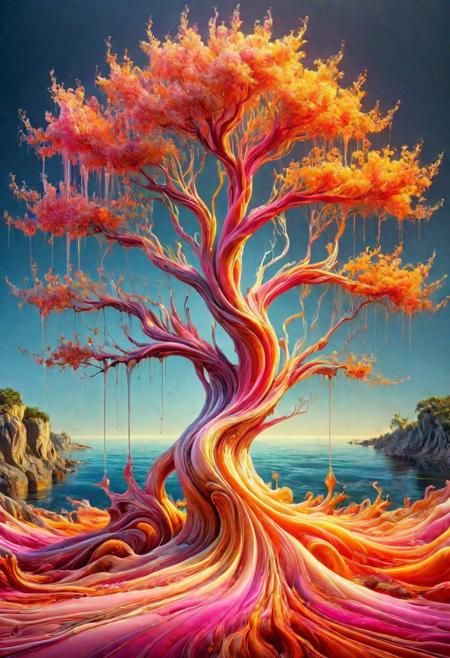 (art by Salvador Dali:1.2),
a huge tree in an island
(morganite pink and coralorange colors:0.1),  (center composition:0.1),
<lora:xl_more_art-full_v1:0.35> <lora:add-detail-xl:1>