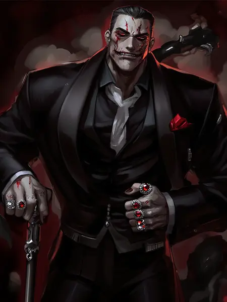 a Korean style of thick paint,Shimida,dark painting style