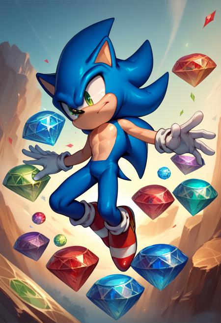 Surrounded by Chaos Emeralds | Concept LoRA XL v1.0