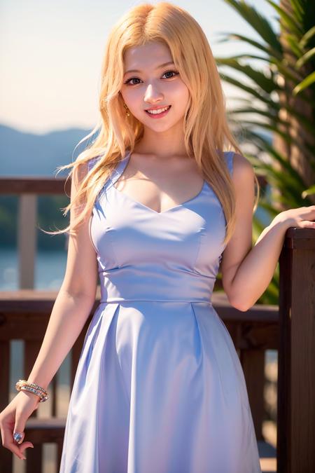 <lora:Sana:1>, ((Sana)), (8K, best quality, masterpiece:1.2), (realistic, photo-realistic:1.4), ultra-detailed, ultra high res,(wearing dress:1.4), (smile:1.2), (small breasts1.8),detailed face,looking at viewer, shiny eyes, floating hair