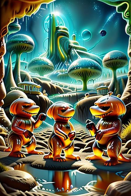 score_9,score_8_up,score_7_up,  alien world, skine creatures from outer space