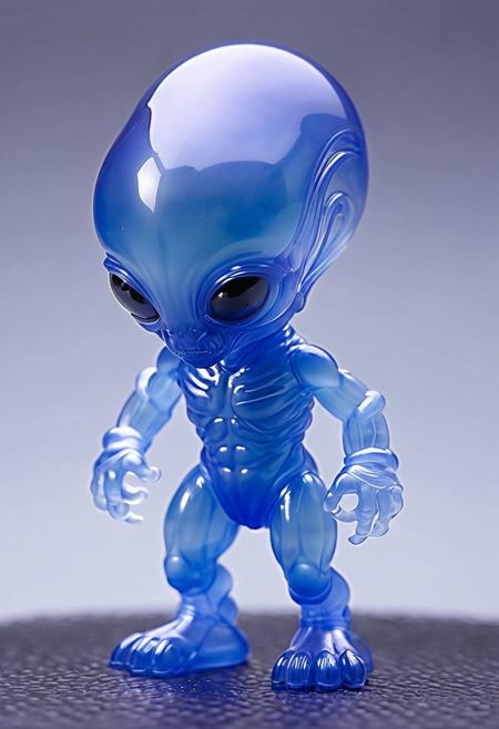 XCYP Art Toy,A sweet Little translucent alien, japanese sofubi EVA Material) Artist Design Piece,Award-Winning Lens,Highly Detailed,Ultra High Resolution,32K UHD,Clear Focus,Best Quality,Masterpiece.,