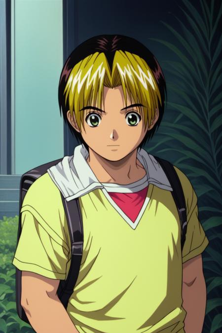 hikaru_kd, two-tone hair, blonde hair, brown hair,  hikaru shindo, two-tone hair, blonde hair, brown hair,