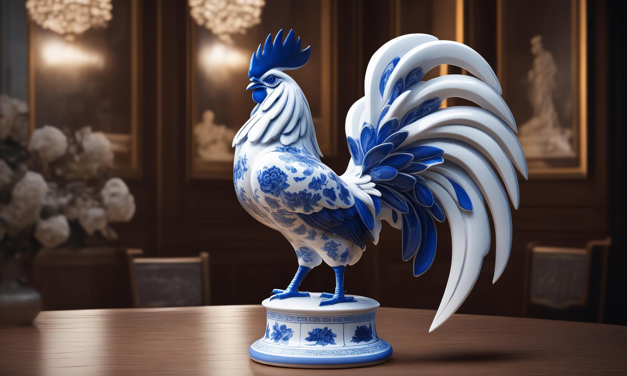 XL Realistic blue and white porcelain art style image by comingdemon