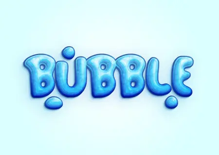 bubbly text style