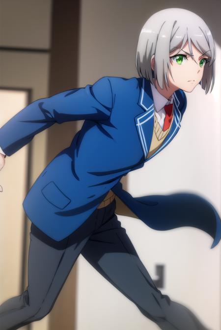 broodlevkaiser, <lora:brood lev kaiser s2-lora-nochekaiser:1>,
brood lev kaiser, (green eyes:1.3), grey hair, male focus,
BREAK school uniform, jacket, necktie, pants, formal, suit, blue jacket, red necktie,
BREAK indoors, classroom,
BREAK looking at viewer,
BREAK <lyco:GoodHands-beta2:1>, (masterpiece:1.2), best quality, high resolution, unity 8k wallpaper, (illustration:0.8), (beautiful detailed eyes:1.6), extremely detailed face, perfect lighting, extremely detailed CG, (perfect hands, perfect anatomy),