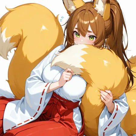 Civitai 恥ずかしがり尻尾口隠し(獣人用) / Shy tail mouth hiding (for beastmen)