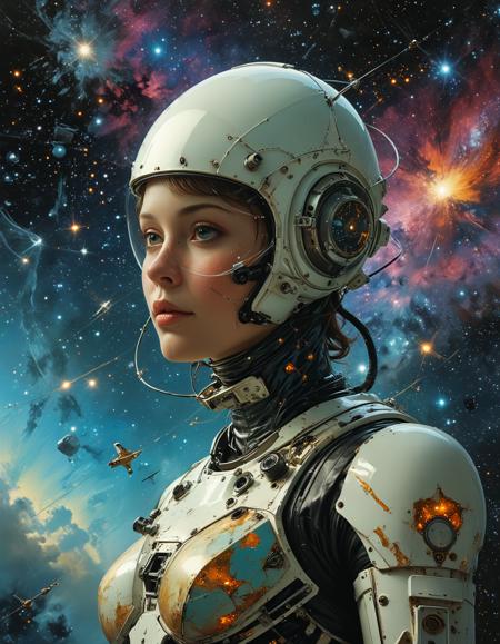 jaunty, satellite uplink, computation, necessary, imaginative, cognitive, prime, adoration, galaxy, cyberize, ([Magical realism fantasy|Blown Glass Artwork]:1.3)
