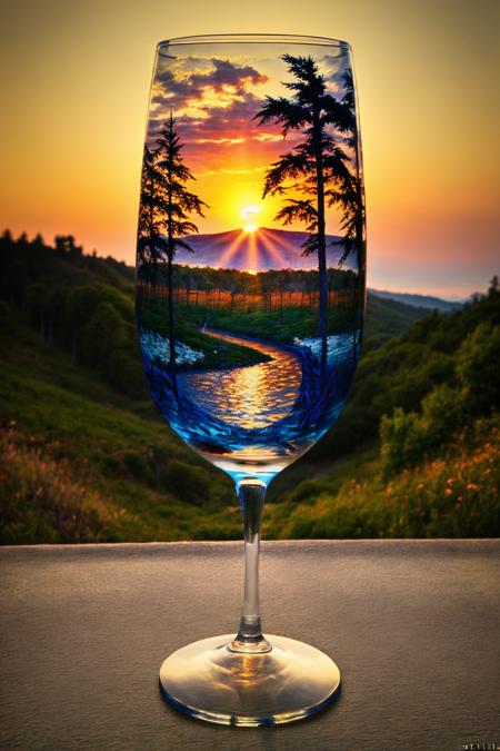 (Wine glass:1.3), wine, masterpiece, best quality, nature background, art, best quality, ultra realistic, <lora:WineGlass_Sora:0.7>, (style of Henry Clive:1.3)
(masterpiece, best quality:1.5), 
Plaid shirt and denim shorts, Headland, at Sunset,