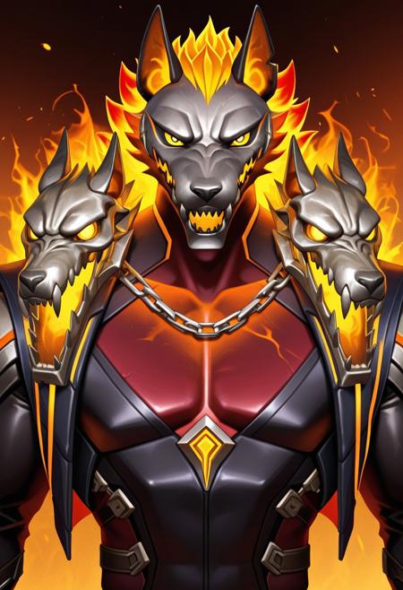 Blazing Fire Cerberus (Fortnite) Illustrious