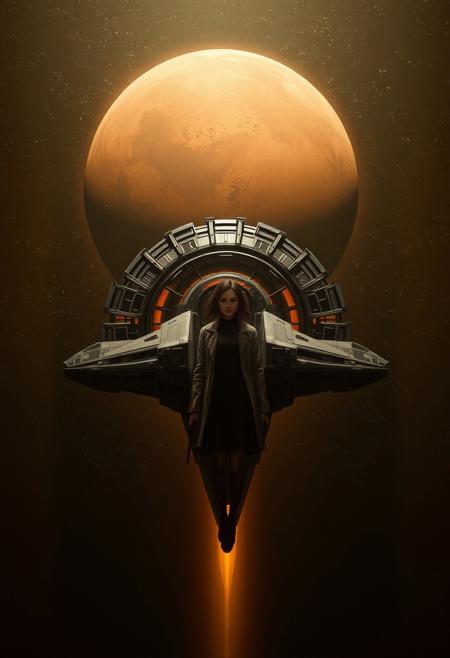 NSFW, art by Eleanor Vere Boyle and Andreas Untersberger, hantu ulat sutera
adaptive and halcyon atmosphere with dispersion, refined details, mars, space ship, 1 girl,
(brown and ivory dark black colors:0.1),  (center composition, symmetry:0.1), style by nty