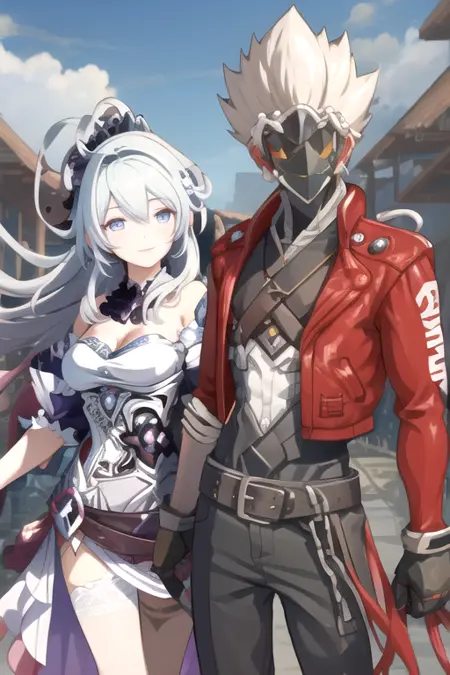 Billy Kid x Kiana Kaslana (Zenless Zone Zero x Honkai Impact 3rd)