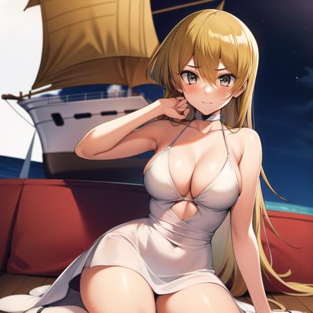 1girl, highres, masterpiece, tenjouin asuka, wedding dress,  full body, solo, anime, absurdres, detailed face, perfect eyes,
Captain, ship, sailing ship,