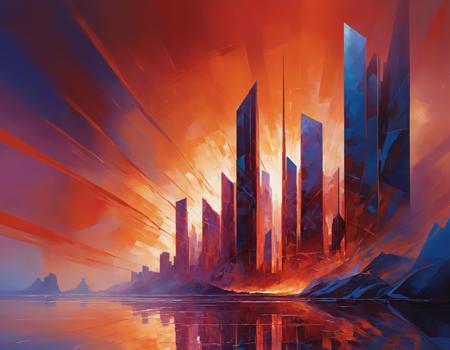 cinematic still Abstract illustration, surreal fractured landscape, twilight sky with deep indigo to fiery orange gradient, towering geometric shapes resembling shattered glass and steel beams, inner light glowing within structures, dark polished surface reflecting light, ethereal swirling fog in muted purples and blues, vibrant golds and reds in the distance, bursts of light and shadow creating dynamic contrast, white beam of light piercing the sky symbolizing memory and hope, abstract expressionism and digital futurism hybrid, bold colors with intense reds, blacks, golds, and silver, light casting long stretched shadows, broad sweeping brushstroke textures enhanced with digital precision, mist swirling at the base of the scene, radiant sky evoking reflection and honor, powerful and dramatic atmosphere, emotional tribute to 9/11 without banality or figures . emotional, harmonious, vignette, 4k epic detailed, shot on kodak, 35mm photo, sharp focus, high budget, cinemascope, moody, epic, gorgeous, film grain, grainy, cyberpunk cityscape Abstract illustration, surreal fractured landscape, twilight sky with deep indigo to fiery orange gradient, towering geometric shapes resembling shattered glass and steel beams, inner light glowing within structures, dark polished surface reflecting light, ethereal swirling fog in muted purples and blues, vibrant golds and reds in the distance, bursts of light and shadow creating dynamic contrast, white beam of light piercing the sky symbolizing memory and hope, abstract expressionism and digital futurism hybrid, bold colors with intense reds, blacks, golds, and silver, light casting long stretched shadows, broad sweeping brushstroke textures enhanced with digital precision, mist swirling at the base of the scene, radiant sky evoking reflection and honor, powerful and dramatic atmosphere, emotional tribute to 9/11 without banality or figures . neon lights, dark alleys, skyscrapers, futuristic, vibrant colors, high contrast, highly detailed, HDR photo of Abstract illustration, surreal fractured landscape, twilight sky with deep indigo to fiery orange gradient, towering geometric shapes resembling shattered glass and steel beams, inner light glowing within structures, dark polished surface reflecting light, ethereal swirling fog in muted purples and blues, vibrant golds and reds in the distance, bursts of light and shadow creating dynamic contrast, white beam of light piercing the sky symbolizing memory and hope, abstract expressionism and digital futurism hybrid, bold colors with intense reds, blacks, golds, and silver, light casting long stretched shadows, broad sweeping brushstroke textures enhanced with digital precision, mist swirling at the base of the scene, radiant sky evoking reflection and honor, powerful and dramatic atmosphere, emotional tribute to 9/11 without banality or figures . High dynamic range, vivid, rich details, clear shadows and highlights, realistic, intense, enhanced contrast, highly detailed, cyberpunk game style Abstract illustration, surreal fractured landscape, twilight sky with deep indigo to fiery orange gradient, towering geometric shapes resembling shattered glass and steel beams, inner light glowing within structures, dark polished surface reflecting light, ethereal swirling fog in muted purples and blues, vibrant golds and reds in the distance, bursts of light and shadow creating dynamic contrast, white beam of light piercing the sky symbolizing memory and hope, abstract expressionism and digital futurism hybrid, bold colors with intense reds, blacks, golds, and silver, light casting long stretched shadows, broad sweeping brushstroke textures enhanced with digital precision, mist swirling at the base of the scene, radiant sky evoking reflection and honor, powerful and dramatic atmosphere, emotional tribute to 9/11 without banality or figures . neon, dystopian, futuristic, digital, vibrant, detailed, high contrast, reminiscent of cyberpunk genre video games, Abstract illustration, surreal fractured landscape, twilight sky with deep indigo to fiery orange gradient, towering geometric shapes resembling shattered glass and steel beams, inner light glowing within structures, dark polished surface reflecting light, ethereal swirling fog in muted purples and blues, vibrant golds and reds in the distance, bursts of light and shadow creating dynamic contrast, white beam of light piercing the sky symbolizing memory and hope, abstract expressionism and digital futurism hybrid, bold colors with intense reds, blacks, golds, and silver, light casting long stretched shadows, broad sweeping brushstroke textures enhanced with digital precision, mist swirling at the base of the scene, radiant sky evoking reflection and honor, powerful and dramatic atmosphere, emotional tribute to 9/11 without banality or figures, cinematic, extremely detailed, epic, sharp focus, beautiful composition, intricate, elegant, modern, highly contrasted, complex, very inspirational, rich bright color, contemporary, fine detail, creative, ambient background, professional, designed, vivid, fantastic, energetic, thought, futuristic, full, considered, perfect, wonderful, unique, awesome