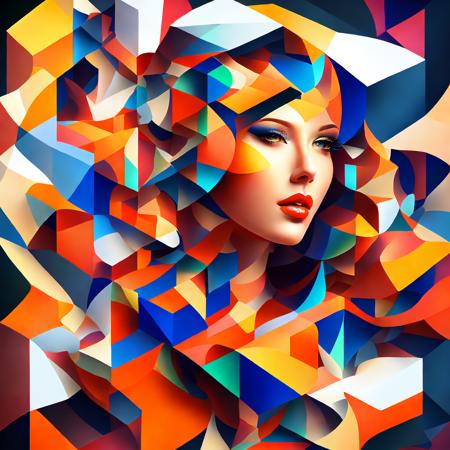 (cubismcubed style:1) an attractive woman <lora:djzCubismCubedV21_LoraBooth:1>