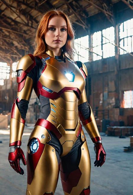 (1girl:1.3), solo,__body-parts__, official art, unity 8k wallpaper, ultra detailed, beautiful and aesthetic, beautiful, masterpiece, best quality, RAW, masterpiece, super fine photo,, best quality, super high Resolution, photorealistic, sunlight, full body portrait, stunningly beautiful,, dynamic pose, delicate face, vibrant eyes, (side view), she is wearing a futuristic Iron Man mech, red and gold, Highly detailed abandoned warehouse background, detailed face, detailed complex busy background, messy, gorgeous, milky, high detailed skin, realistic skin details, visible pores, sharp focus, volumetric fog, 8k uhd, dslr camera, High quality, film grain, fair skin, photorealism, lomography, sprawling metropolis in a futuristic dystopia, view from below, translucent