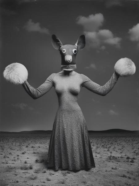 <lyco:RogerBallen:1.0> A stunning enchantress bullfist, amidst the Temperate Zone, in the style of kaleidoscopic vibrancy, Roger Ballen