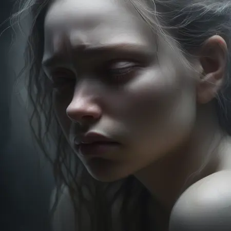 Bhairavi Devi Hindu Art Inspired Beautiful  Women with Intense Emotions