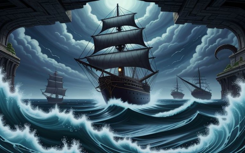extremely detailed, incredibly absurdres, dramatic, dynamic shot, XD-Scene, 
a Kraken attacking a ship on the high seas,