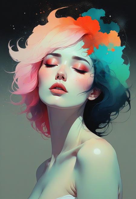 Aurora, Nebulous, Ineffable, Resplendent, Luminous,(by Artist Conrad Roset:1.3)