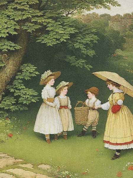 <lyco:KateGreenaway:1.0> artwork by Kate Greenaway