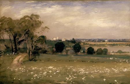 (style of Charles Conder:1.2), a painting,scenery,scene painting, plot ,patch ,arboretum ,field ,terrace , Delta ,