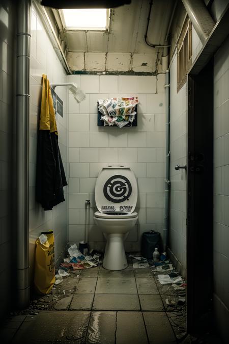 no humans,indoors,<lora:dirty toilet_v1:0.7>,ruanyi053,(dirty toilet,toilet,toilet paper,condom packaging,used condoms,dirty tiles,dirt,filth,dirty,beer cans,cups,bottles,newspapers,food,handrails,Dirt that cannot be washed away,yellow urine stains,urine on the floor,graffiti on the wall,dim lighting,dirty:1.1),<lora:nighttime_v1:1>,, (masterpiece:1.2), best quality, highres,extremely detailed CG,perfect lighting,8k wallpaper,photograph, photorealistic,