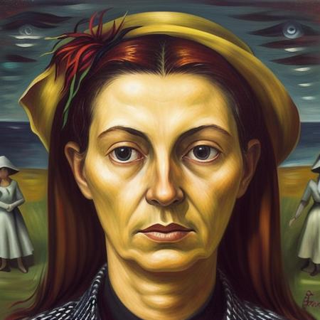 sureal selfportrait of a woman <lora:last:1>