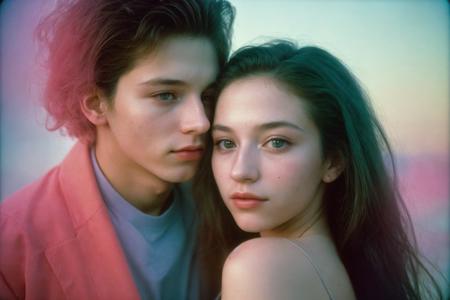 the most beautiful couple in latent space, color 35mm portrait, sweet romantic