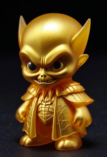 XCYP Art Toy,A sweet Little matte golden dracula, japanese sofubi EVA Material) Artist Design Piece,Award-Winning Lens,Highly Detailed,Ultra High Resolution,32K UHD,Clear Focus,Best Quality,Masterpiece.,