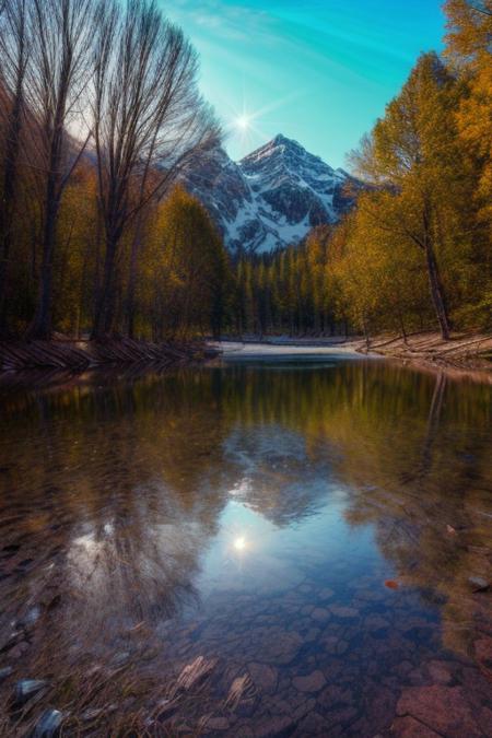 masterpiece, best quality, ultra-detailed, realistic, 8k,  lakes, meadows, glitter, moonlight, one pine tree, a couple of deer on very distant, Crystal landscape, Crystal flowers, Crystal fantastic, out-of-this-world scenery, masterpiece, best quality, ultra-detailed, realistic, 8k, lifelike naturalism, greatest naturalism photo, immaculate detailed realism photography, rich colors, best colors composition, intrigue nature panorama, delicate nature photo, immaculate micro-details nature elements, lakes, meadows, glitter, moonlight, Crystal landscape, Crystal flowers, Crystal fantastic, out-of-this-world scenery, prettiest, breathtaking beautiful, perfect compositions, perfect proportion, super delicate, surreal, insanely lifelike, top best naturalism photography, greatest detailed, intricate details, depth of field, more emphasize more, more highlight,