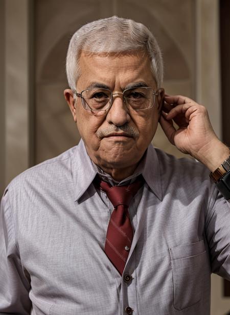 abuabma1, solo, looking at viewer, shirt, 1boy, upper body, white hair, male focus, necktie, glasses, collared shirt, facial hair, formal, suit, watch, realistic, wristwatch, manly, old, old man, wrinkled skin