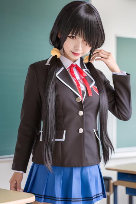 时崎狂三校服版tokisaki kurumi JK uniform cosplay - AIEasyPic