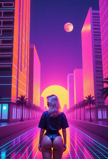Vaporwave girl