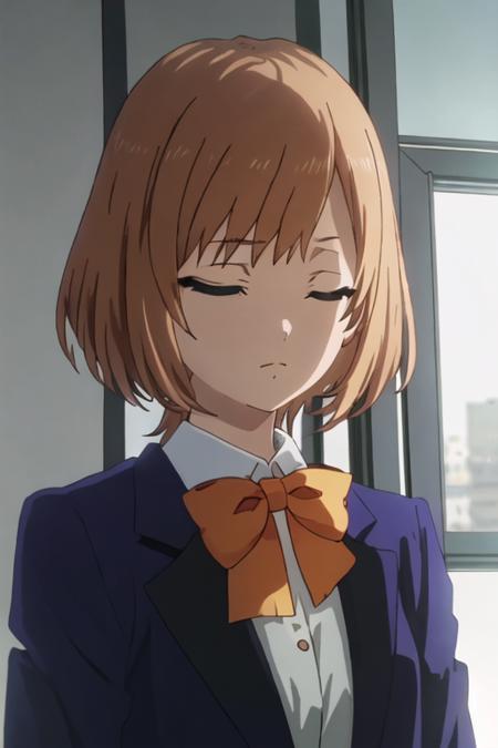 miyamori_aoi_shirobako short_hair, brown_hair, blue_eyes