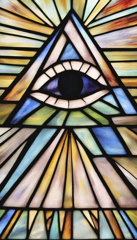 stained-glass eye of providence ufo the truth is out there i want to believe