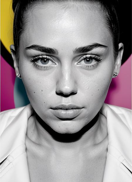 miley cyrus face 2022 black and white