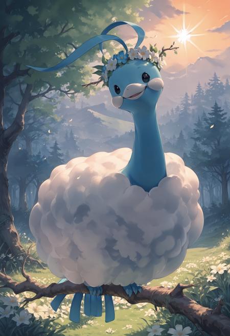 ALT4R14, black eyes, blue feathers, white cloud-like wings, white beak, white cheek patches, bird, blue bird feet, bird tail, blue headfeathers spread wings folded wings