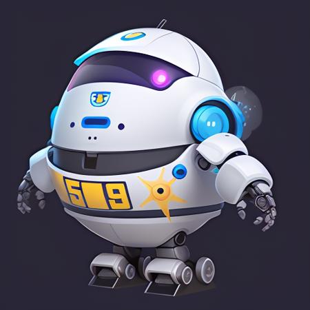 game icon institute,game icon,(Robot,1 Girl), (blue), still life, game icon, official art, well-structured, HD, 2d, game item icon, future style, (white background). <lora:liwu:1>