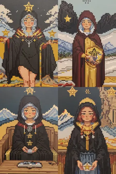 8bit pixel tarot style | 可爱像素塔罗风格