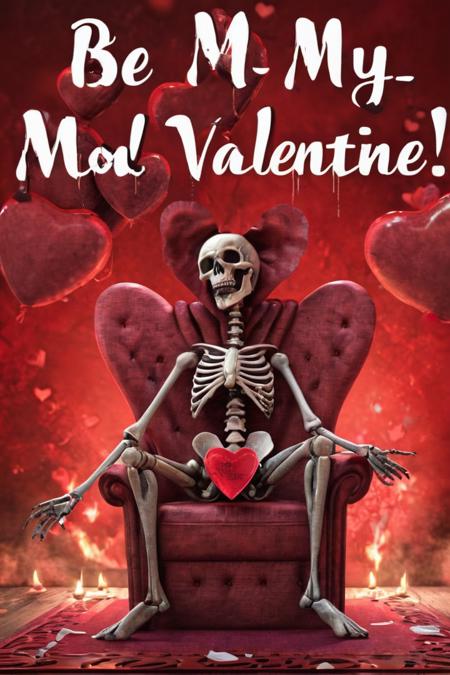 an artists interpretive depiction of bloody valentine with the text ("BE MY VALENTINE":1.1), a conceptual hyperdetailed digital ink painting, high contrast, accentuated luminosity and intricate details surreal and majestic atmosphere, award-winning, professional, highly detailed, high quality, 8k, extremely detailed oil painting, multicolored, unreal 5 render, digital art, 8K artistic photography, octane render, beautiful composition, trending on artstation, award-winning photograph, masterpiece BREAK (a cute macabre adult valentine's day card with the text "BE MY VALENTINE":1.3)
