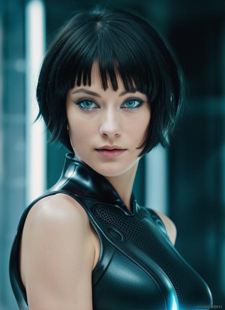 <lora:Quorra:0.9>, photo of a woman (q1) with (Blue Eyes) and short hair style, detailed face, detailed eyes, perfect body, (dominatrix), simple background, modelshoot , photorealistic, (bokeh), (best quality) , (detailed skin texture:1.1), (intricate), 8k HDR, cinematic lighting, sharp focus, RAW, analog style, 8k, HD, DSLR, high quality, Fujifilm XT3, film grain, award winning, masterpiece