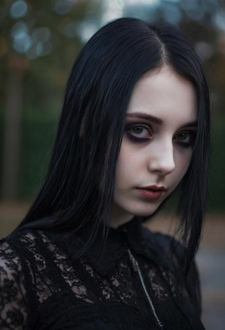 (((top-priority))), real-life, goth-girlfriend, split ambient twilight light, shallow focus, realistic shadows, ideal, vellus hairs, best image, best quality, depth of field, perfect composition, suggestive
