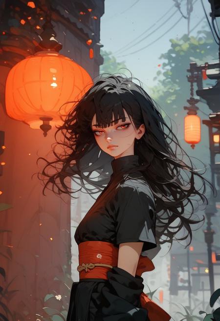 score_9, score_8_up, score_7_up, score_6_up, score_5_up, score_4_up, source_anime, 1girl, solo, 18yo, (slim face:1.5), (bangs:1.2), wide hips, small breasts,.<lora:age_slider_v4:2> <lora:Expressive_H:1><lora:Kenva:0.8><lora:naipf:0.4>
 black hair, sash, blurry