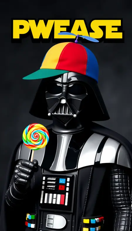 PWEASE (Propeller hat and lollipop meme)