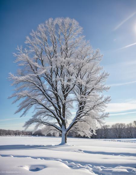 kkw-Winter big tree, (kkw-ph-2:1.001)