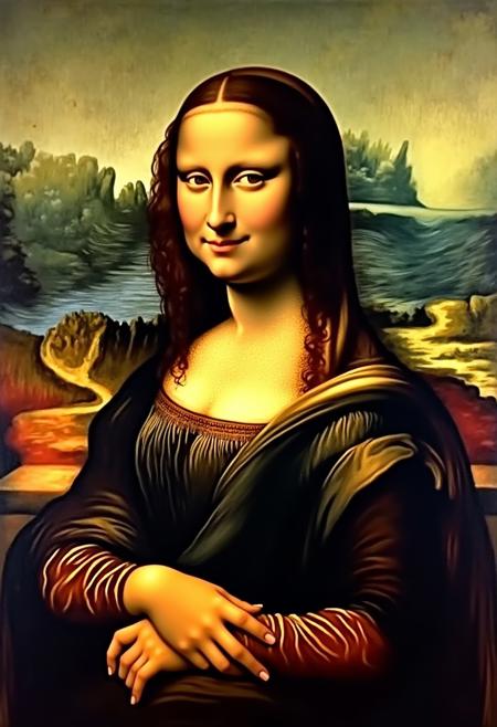 the Mona Lisa oil painting